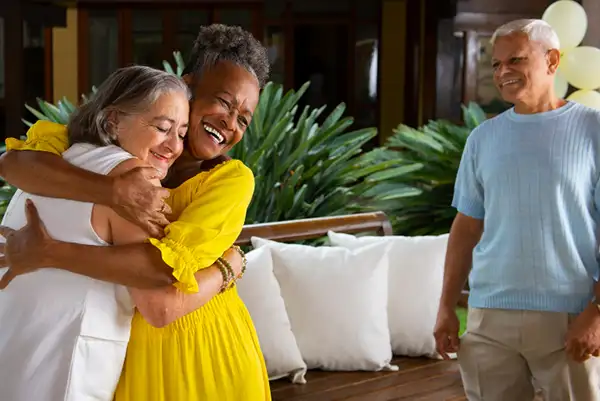 Medo Envelhecer: Amigos se encontrando, pilares da longevidade